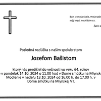 Posledná rozlúčka s Jozefom Bašistom