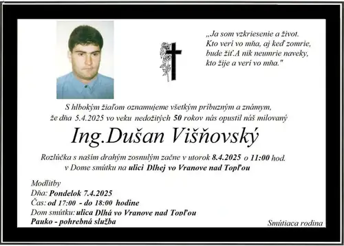 Posledná rozlúčka s Dušanom Višňovským